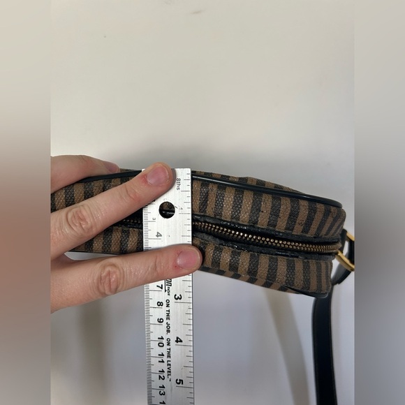 Vintage Fendi Crossbody Bag Striped canvas with leather crossbody strap - Picture 16 of 16